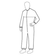 DuPont IC253BWHXL0025CS Tyvek IsoClean Coverall X-Large Clean and Sterile White Pack of 25