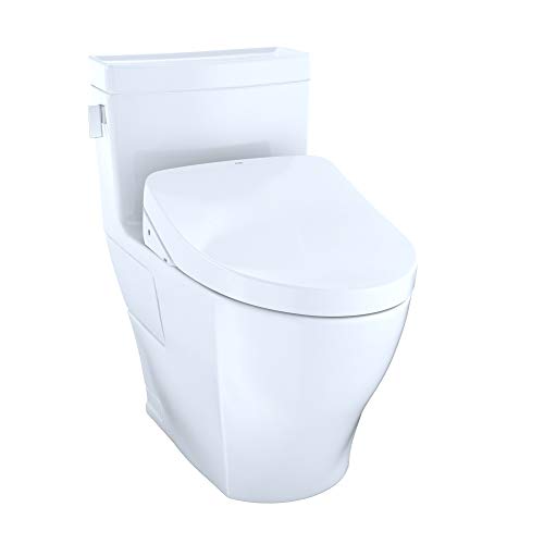 Toto MW6243056CEFG#01 Washlet+ Legato One-Piece Elongated 1.28 Gpf Toilet And Contemporary Washlet S550e Bidet Seat