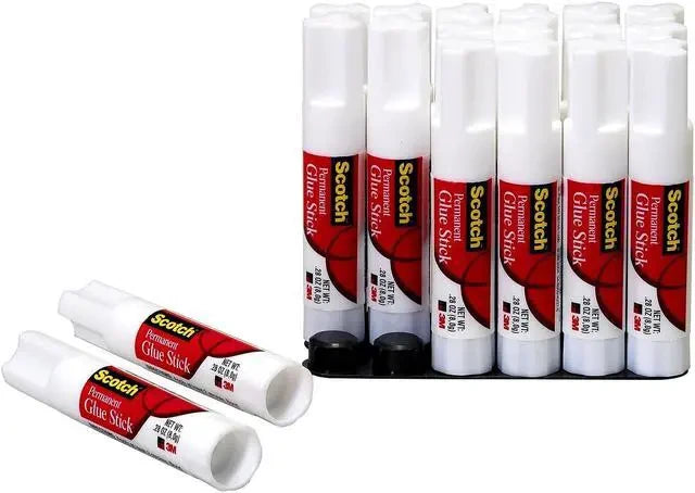 3M 3M MMM600818 Permanent Glue Sticks 0.28 oz 18/Pack