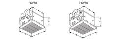 S&P PCV80 4 Duct Diameter 120 V 1.15 A 80 CFM