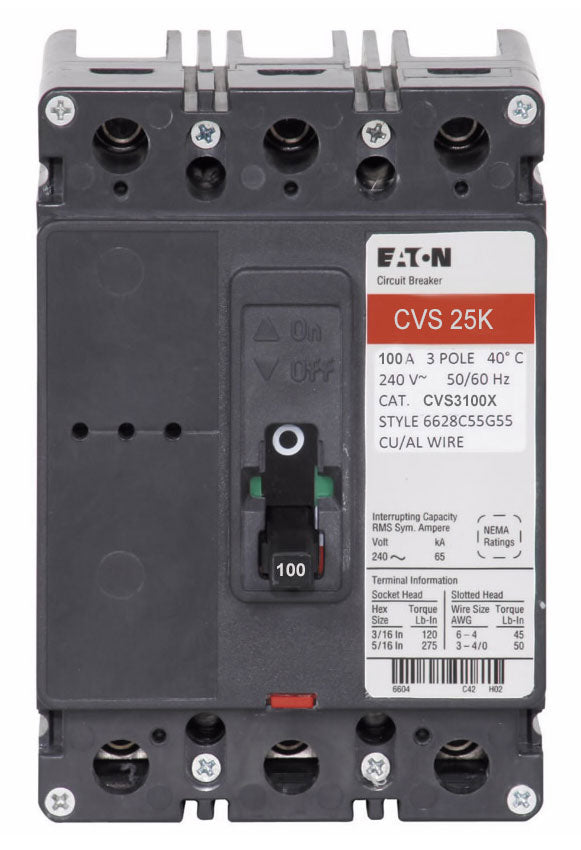 EATON Eaton CVS3100X CVS, 3P, 100 A, 240 V, 4