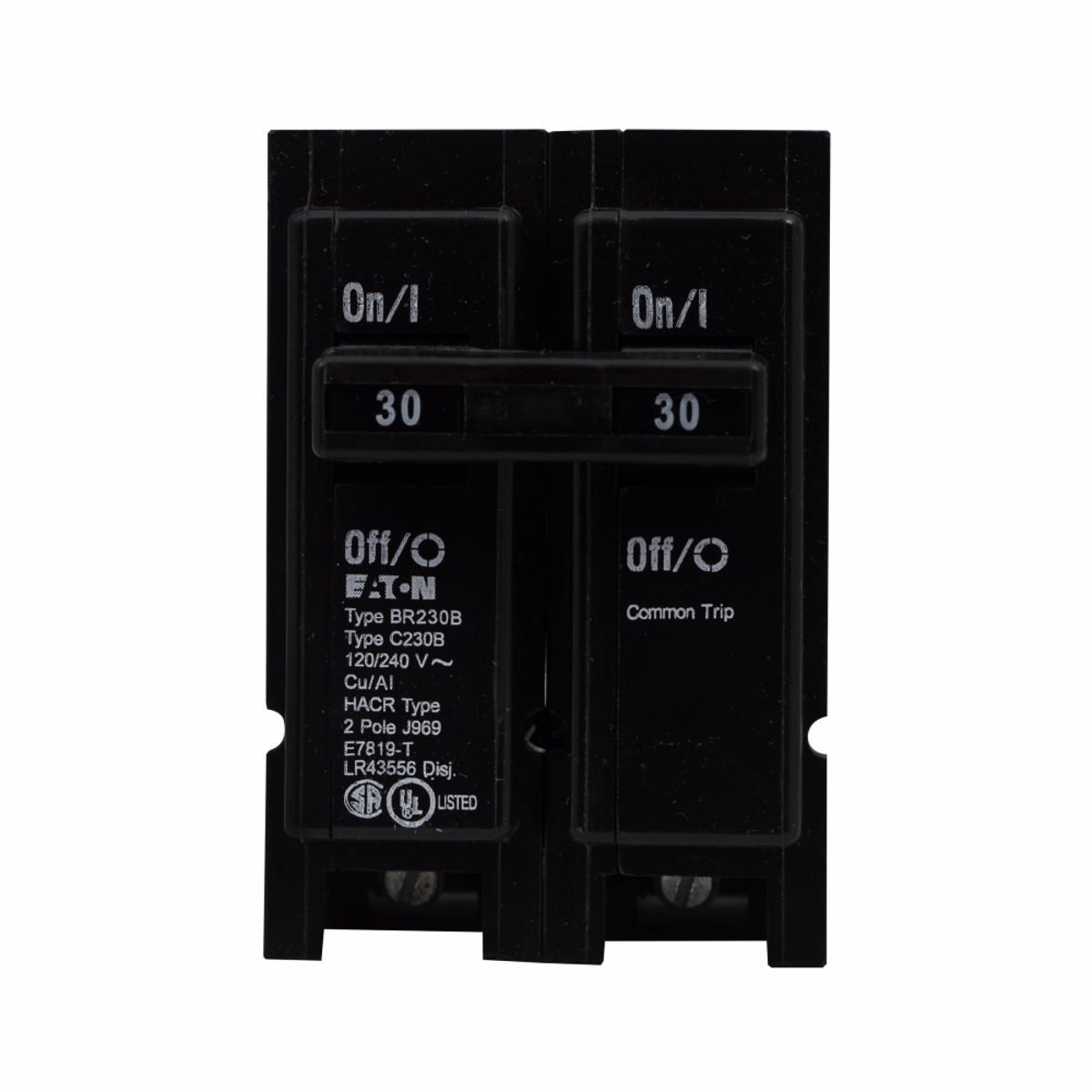 EATON Eaton BR230B 1 Inch Type BR Plug-On Circuit Breaker 30 A (1 in) CHBR230B