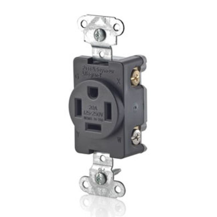 LEVITON Leviton LEV 8410 Commercial Grade Single Receptacle 20 Amp 125/250V (Single)