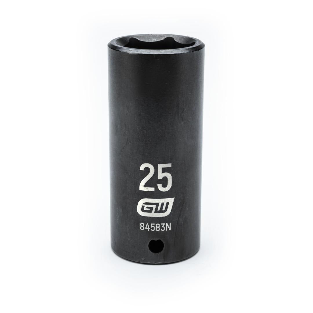GEARWRENCH Gearwrench 84583N 1/2 inches Drive 6-Point Deep Impact Metric Socket 25 mm (1 Pack) 84583N