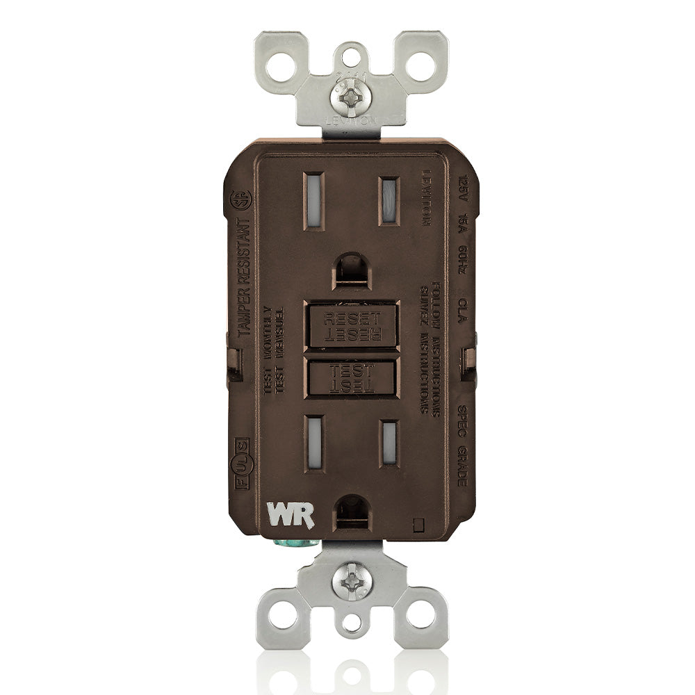 LEVITON Leviton GFWT1 15 Amp Slim GFCI Weather-Resistant Outlet (Duplex) Replacement GFWT1
