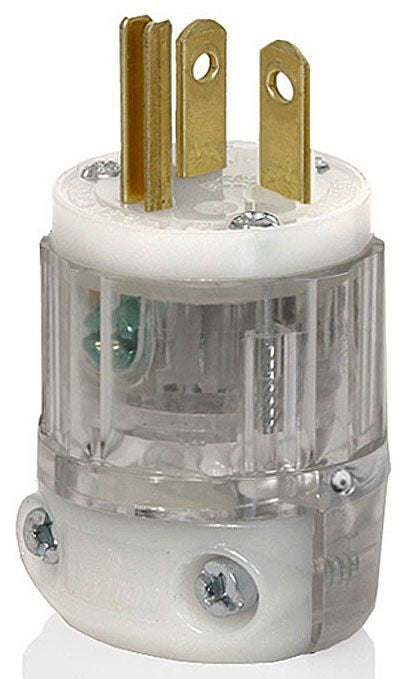 LEVITON Leviton 8315-PLC Straight Blade Plug 20 A 125 V (1.53 in Dia x 1.98 in H)