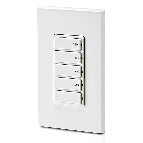 LEVITON Leviton DT112-1LW Dec Timer 5-Key 15A (Single-Pole) DT112-1LW