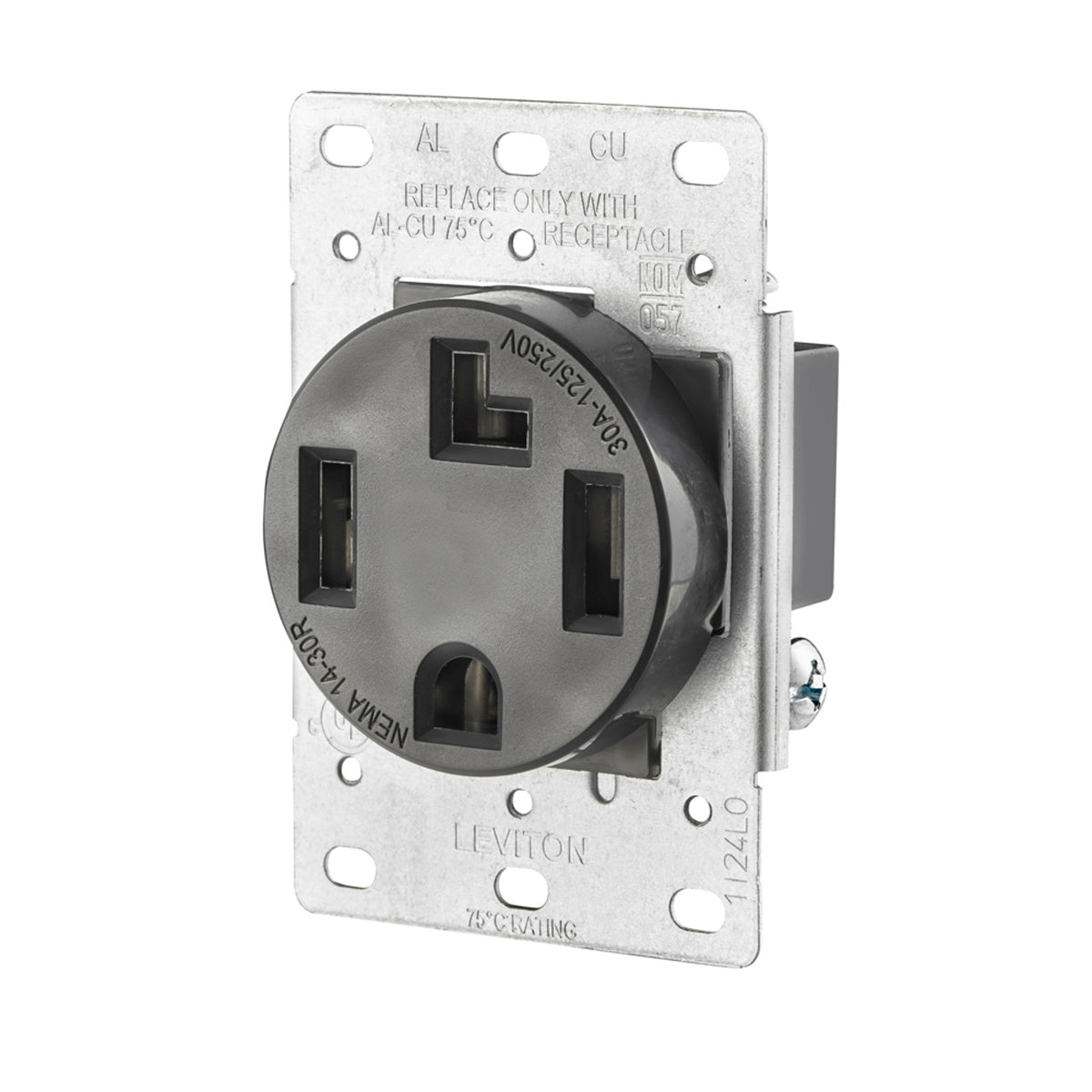 LEVITON Leviton 278-S Shallow Single Receptacle 30A 125/250V (Flush Mount) 955424