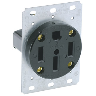 LEVITON Leviton 279-S Shallow Single Receptacle 50A 125/250V Flush Mount 279-S00