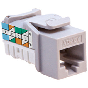 LEVITON Leviton 61HOM-RG6 Home 6 QuickPort Snap-In Jack Cat 6 (1 Port)