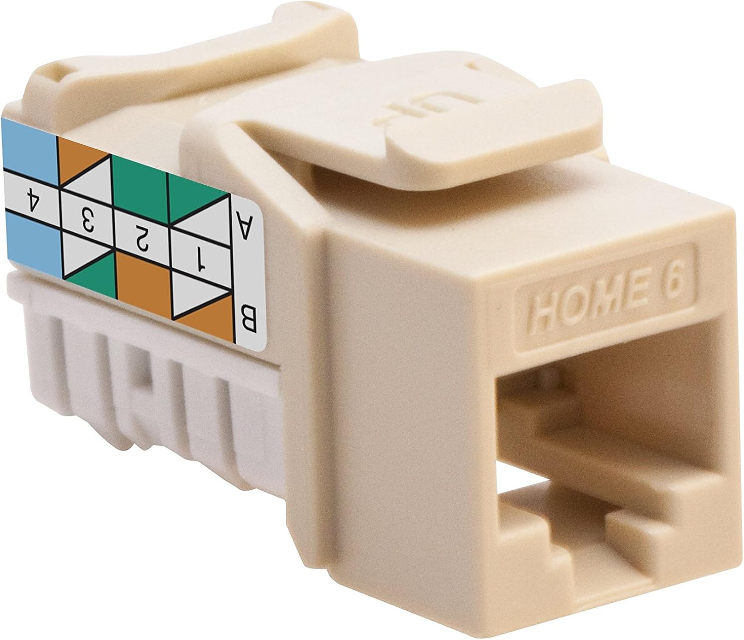 LEVITON Leviton 61HOM-RI6 Home 6 Snap-In Connector T568A/B Wiring (1 Pack)