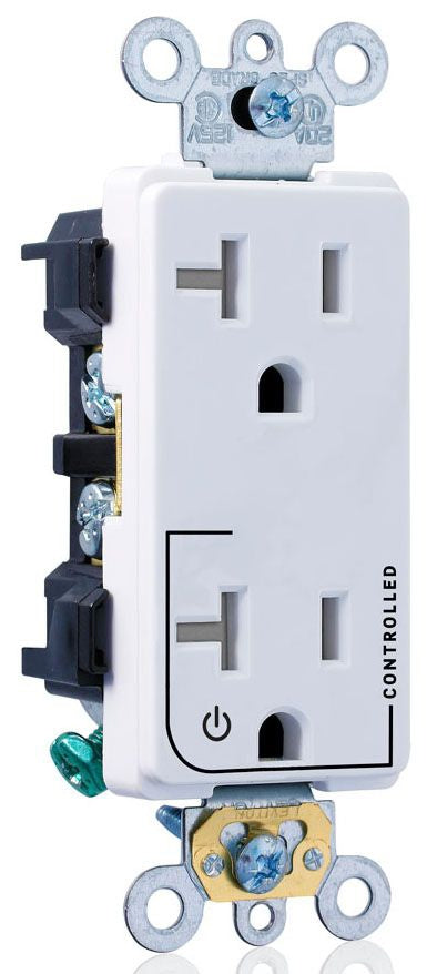 LEVITON Leviton 16352-1PW Decora Plus Duplex Receptacle 20A 125V (Contractor Pack)