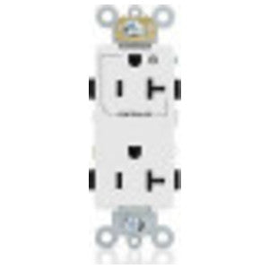 LEVITON Leviton 16352-1PW Decora Plus Duplex Receptacle 20A 125V (Contractor Pack)