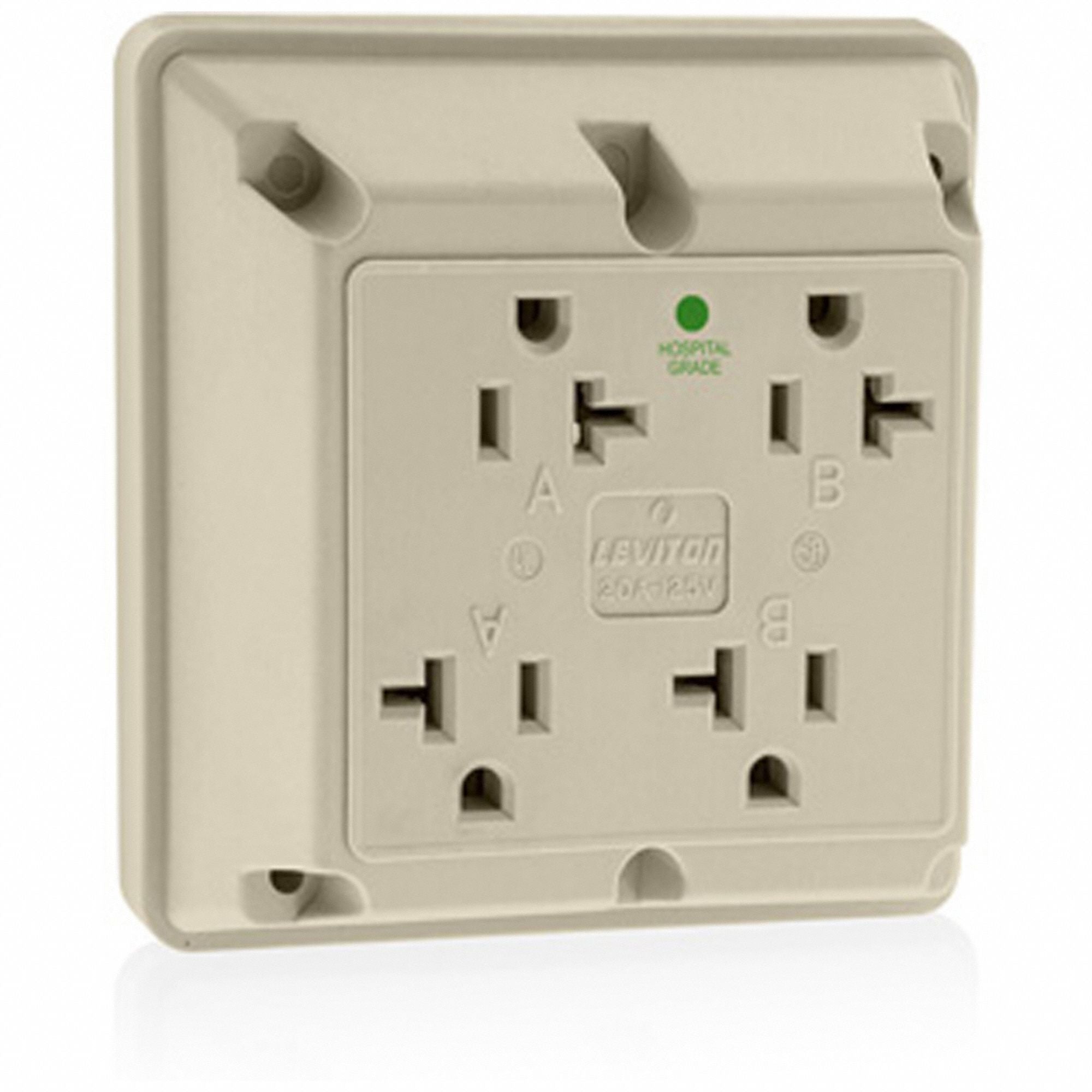 LEVITON Leviton 21254-HI Industrial Series 4-in-1 Receptacle 20 Amp 125 Volt (4-in-1)