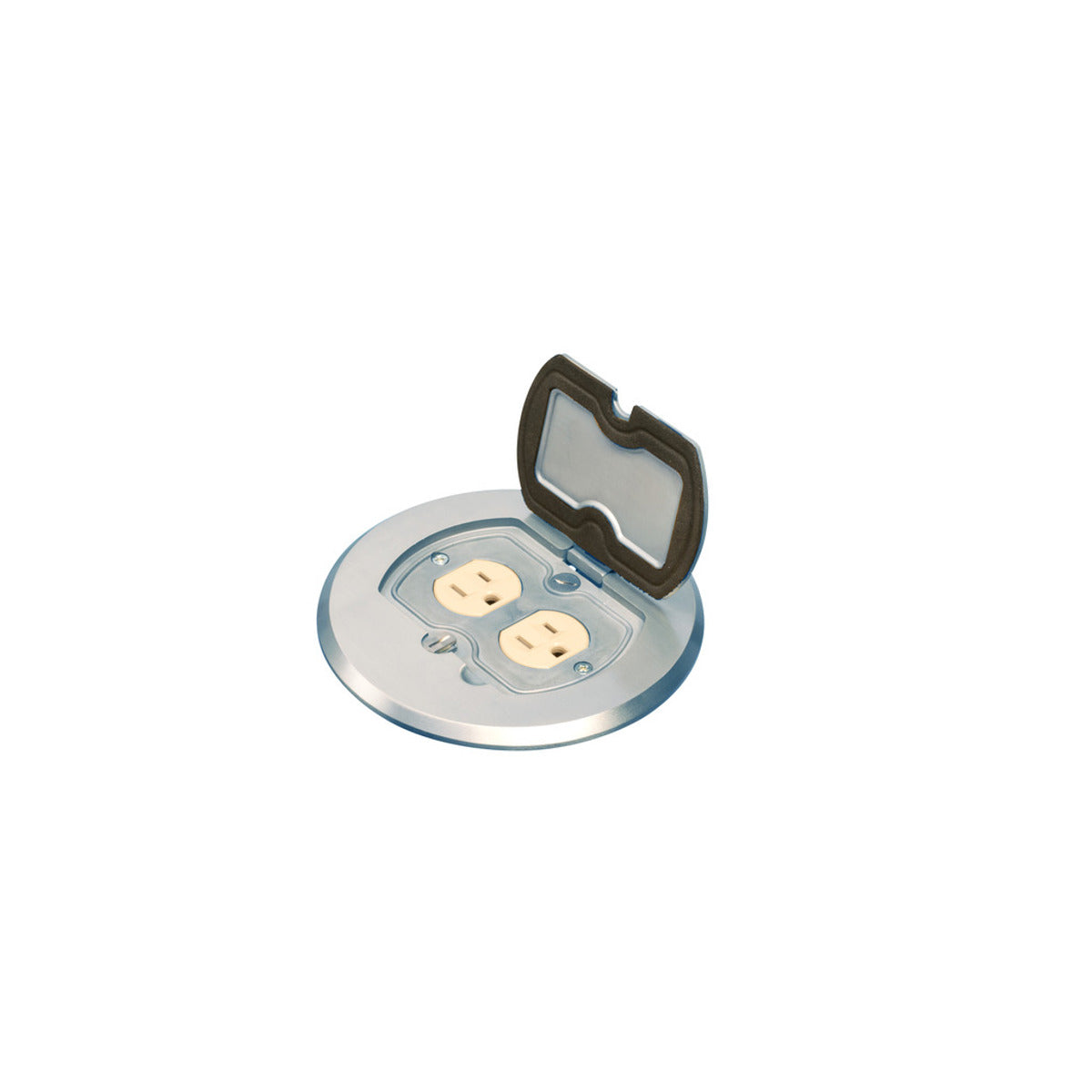 ARLINGTON Arlington FLBAFR101NL Round Metallic Adjustable Floor Box 1-Gang (5.75 in)