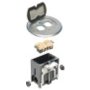 ARLINGTON Arlington FLBAFR101NL Round Metallic Adjustable Floor Box 1-Gang (5.75 in)