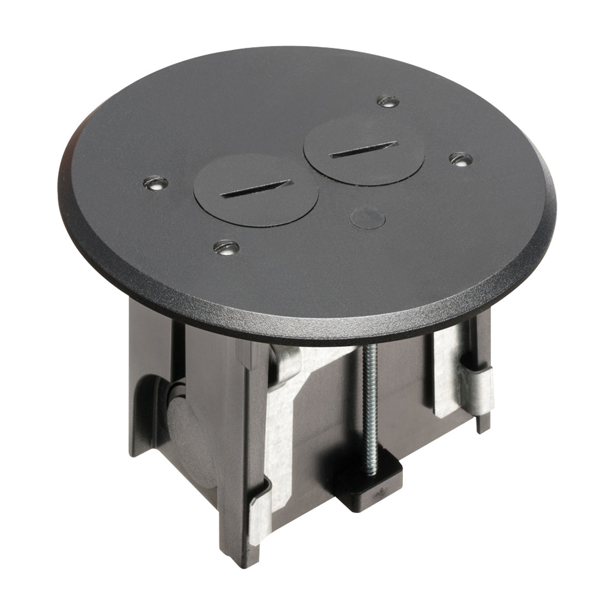 ARLINGTON Arlington FLBAR101BL Round Non-Metallic Adjustable Floor Box 1-Gang (18.3 cu-in)