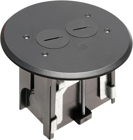 ARLINGTON Arlington FLBAR101BL Round Non-Metallic Adjustable Floor Box 1-Gang (18.3 cu-in)