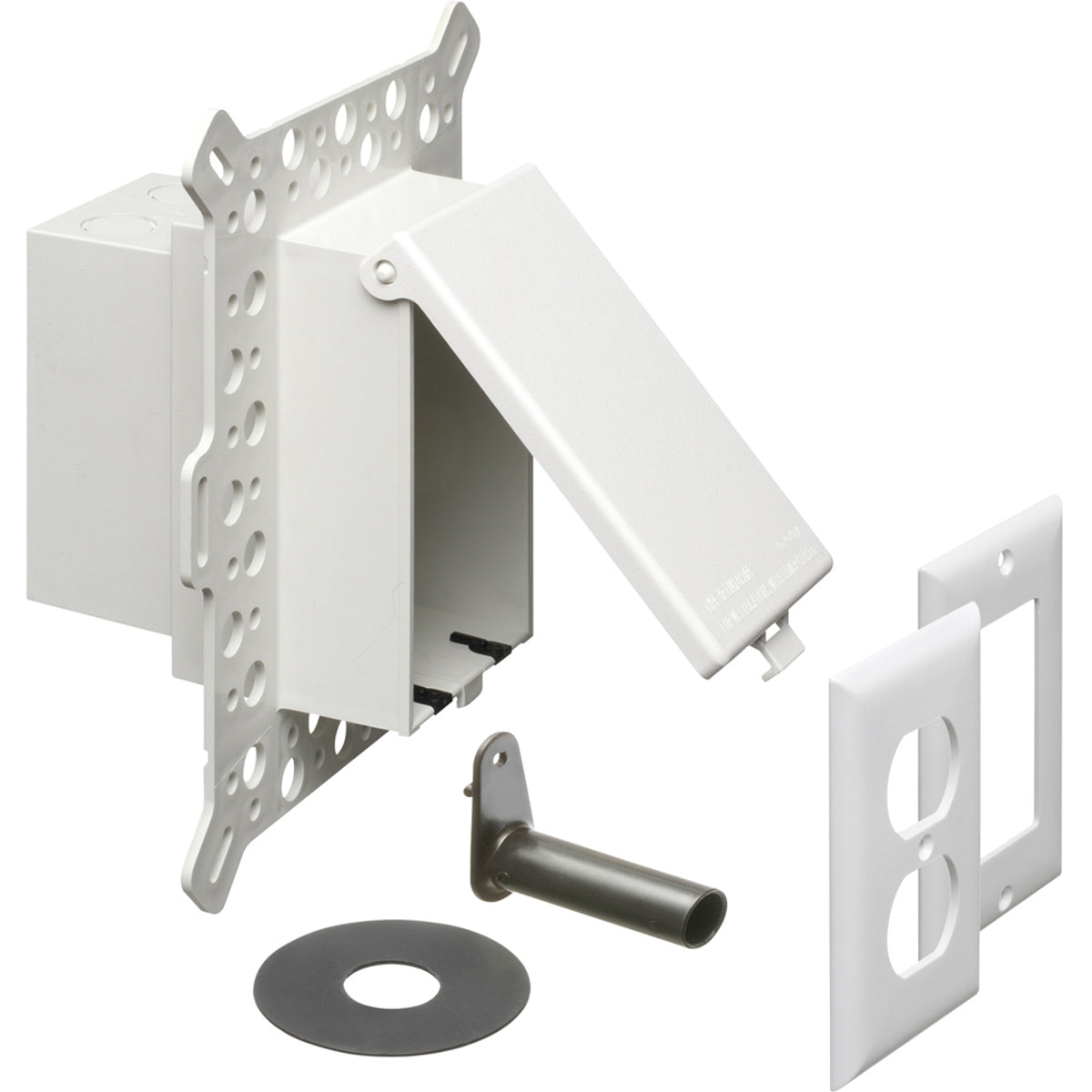 ARLINGTON Arlington DBVM1W Low Profile InBox for New Stucco Textured Surfaces Rigid Siding Single-Gang Vertical (1 Pack)