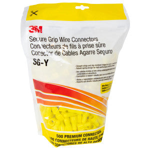 3M 3M SG-Y BAG Secure Grip Wire Connector 500 Per Bag