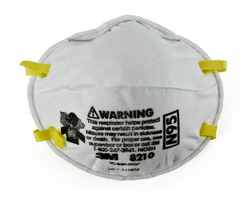 3M 3M 8210-RESPIRATOR N95 Particulate Half-Facepiece Respirator Box of 20