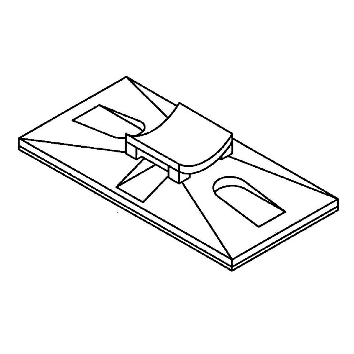 3M 3M CTB2X1BGA-C Cable Tie Mounting Base Foam Backed Adhesive 2 x 1 in