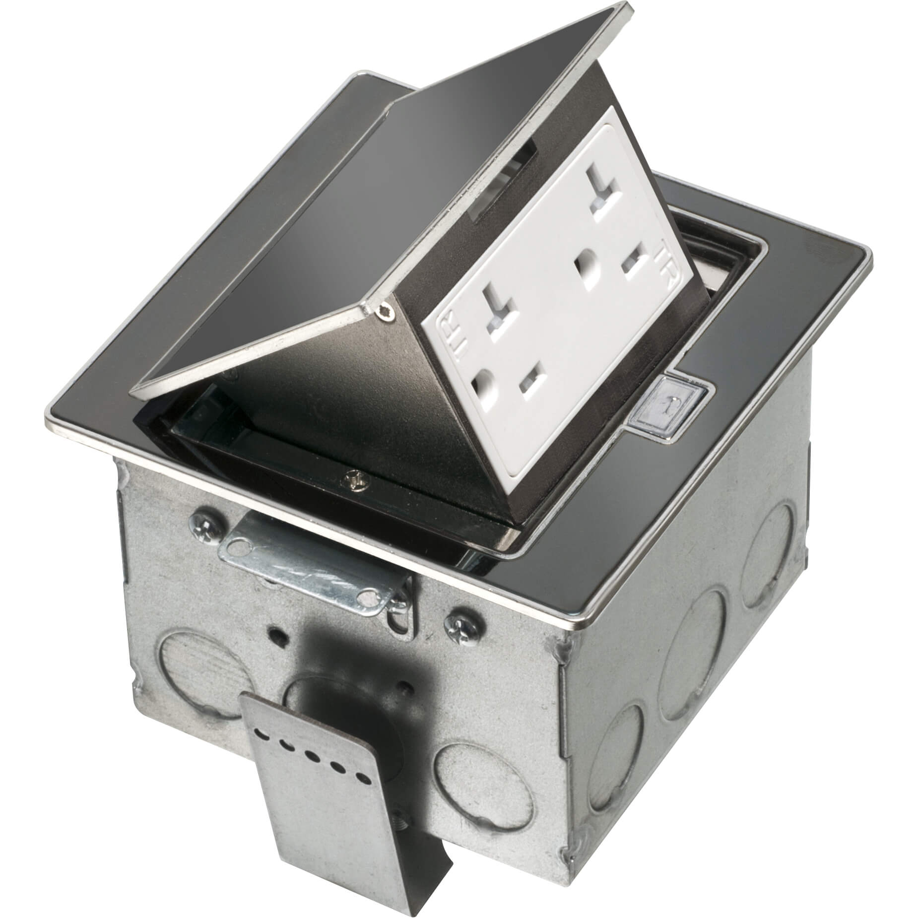 ARLINGTON Arlington FLBT4400BL Countertop Box Kit 1-Gang Square (Flush Mount)