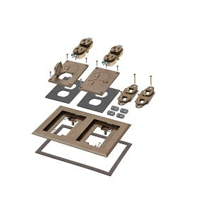 ARLINGTON Arlington FLBC8524BR 2-Gang Floor Box Cover Kit (1 Pack)