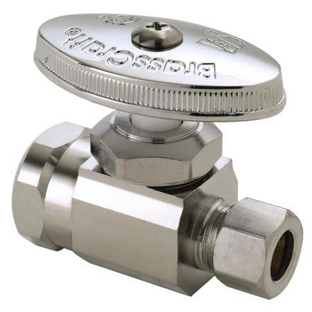 BRASSCRAFT Brasscraft OR10X C1 Multi-Turn Straight Supply Stop Valve 3/8 in FIPT x 3/8 in OD Compression (BOR10XC1)