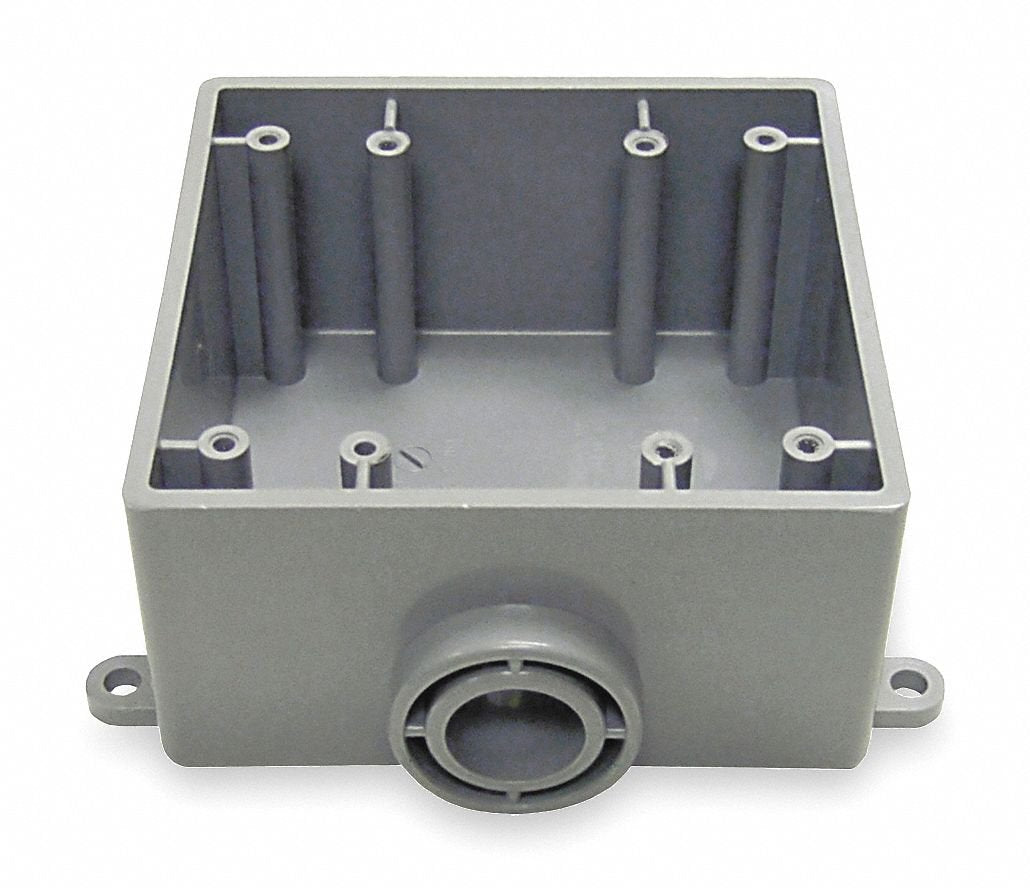 CANTEX Cantex 5133380 Weatherproof Box, 2 Gang, 1/2 in Hub, PVC (One Size)