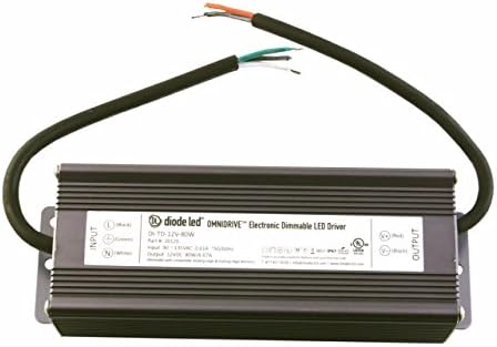 DIODE LED Diode Led DI-TD-12V-80W Omnidrive Electronic Dimmable Driver 80W (7.9 x 2.7 x 1.8 in)