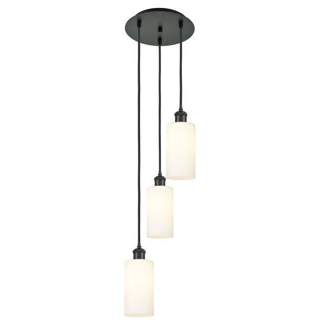 INNOVATIONS LIGHTING Innovations Lighting 113B-3P-BK-G434-7DE Crown Point Short Round Multi Light Pendant 51 watts (12.63 in x 11.25 in) 113B-3P-Bk-G434-7De