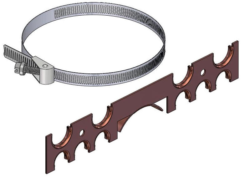 HOLDRITE Holdrite 111-S Pipe-on-Pipe Bracket (1/2 in, 3/4 in, 9.5 in)