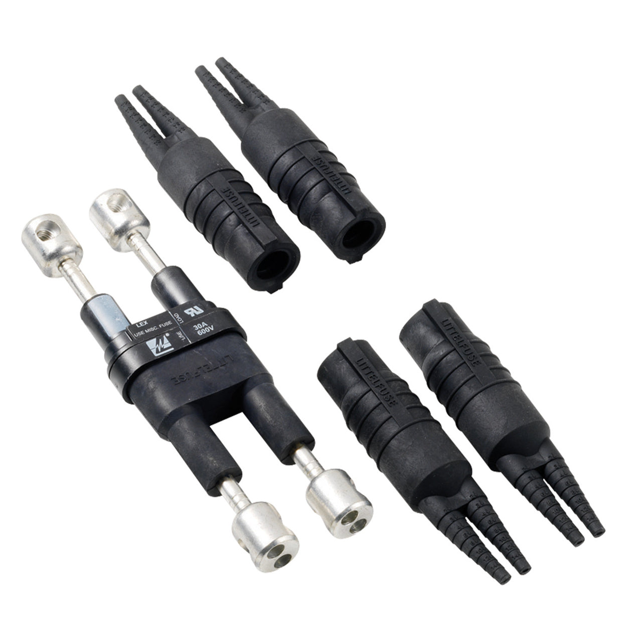 LITTELFUSE Littelfuse LEXAAS Double Pole Watertight Inline Fuse Holder 600 VAC/VDC 30 A (1-1/2 in) HEX-AA