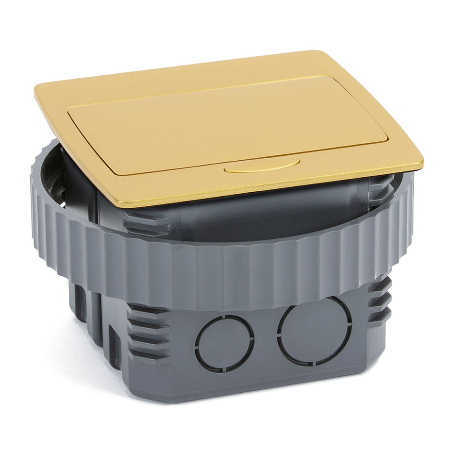 LEW ELECTRIC Lew Electric PUFP-CT-B-AC-PB Square kitchen countertop pop-up 20A (4 1/8 in x 4 1/8 in)