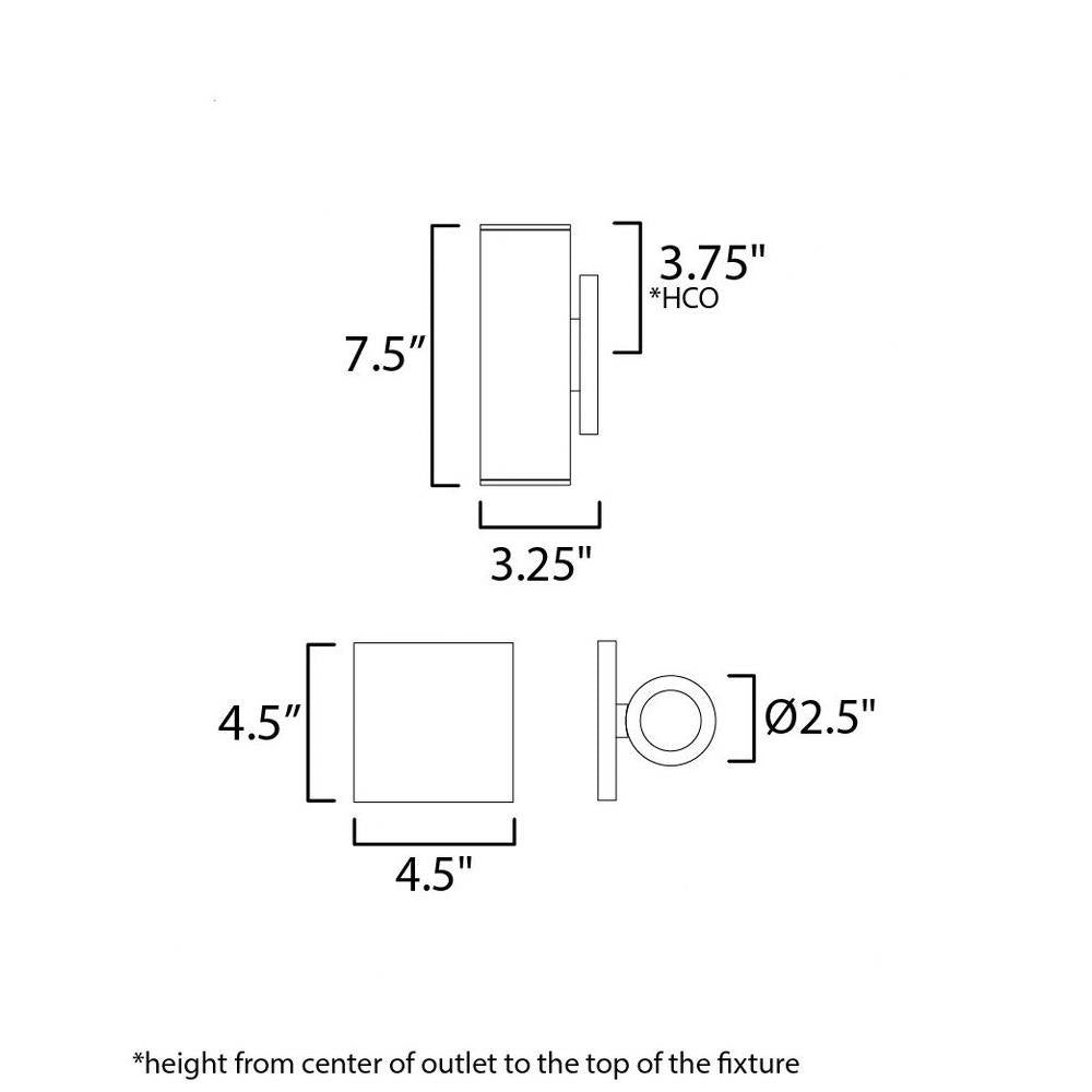 MAXIM LIGHTING Maxim Lighting 86431BK Calibro 14W (7.5 inch/2-Light) 86431BK