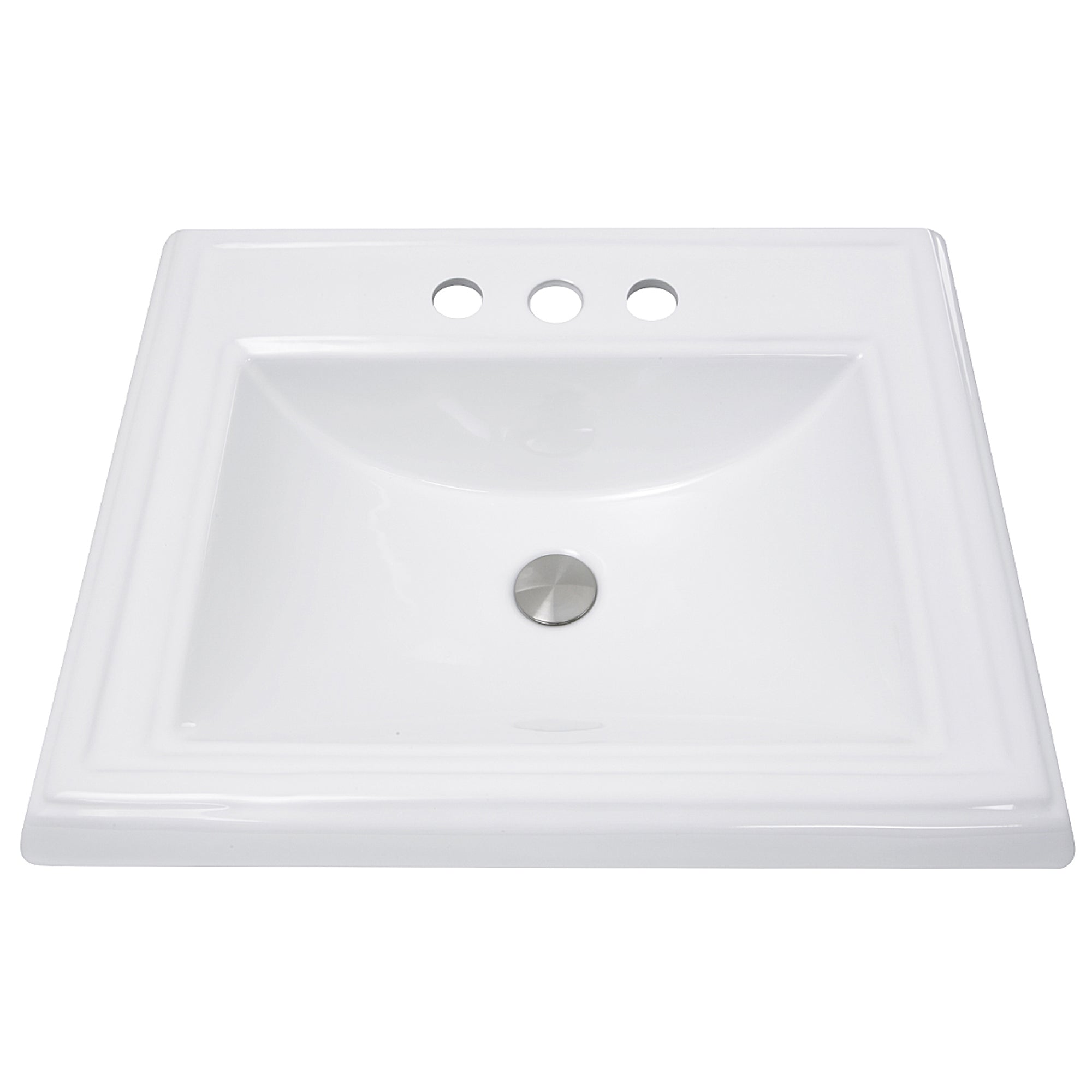 NANTUCKET SINKS Nantucket Sinks DI-2418-R4 23 Inch Rectangular Drop-In Vanity Sink (23 in x 18.25 in x 8.75 in)