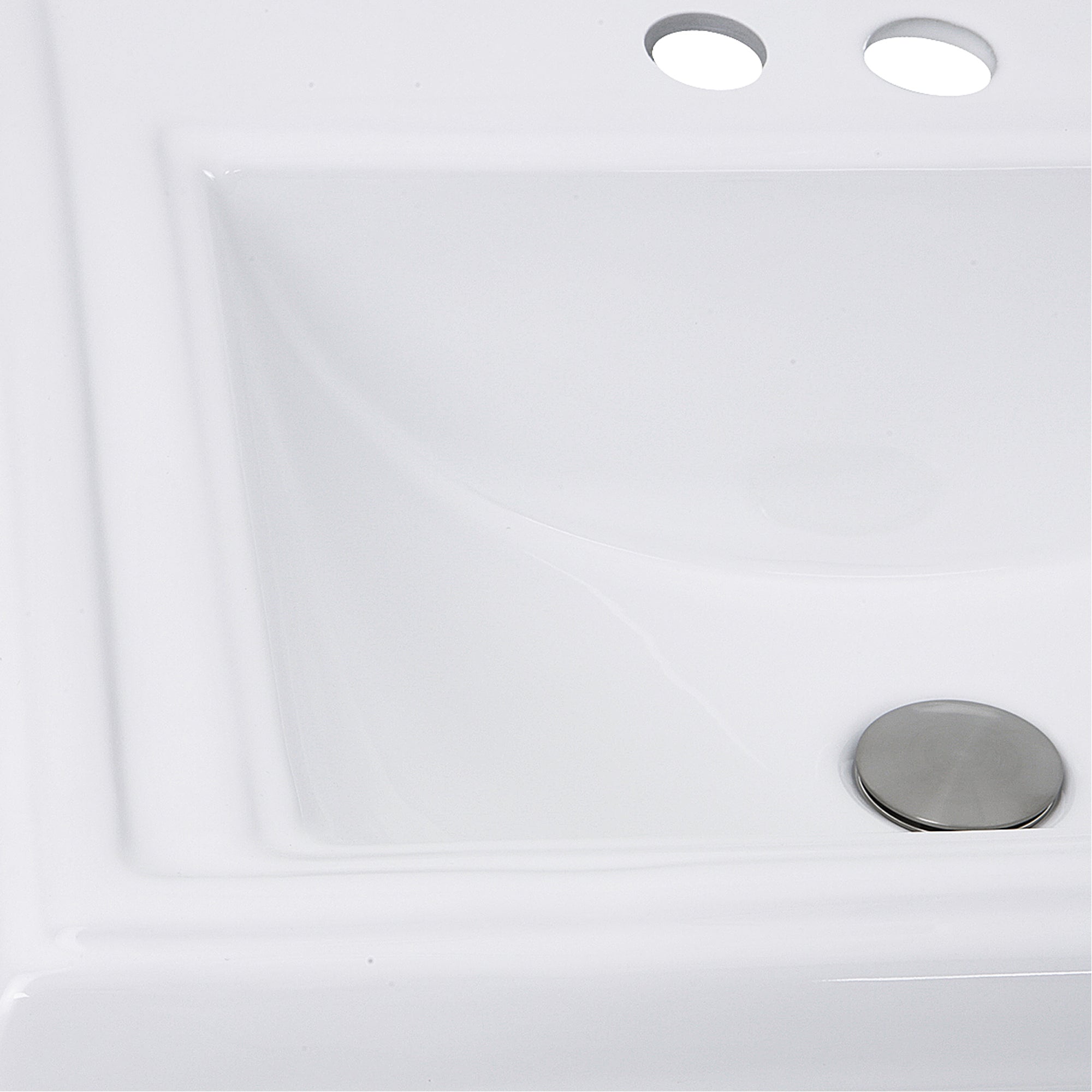 NANTUCKET SINKS Nantucket Sinks DI-2418-R4 23 Inch Rectangular Drop-In Vanity Sink (23 in x 18.25 in x 8.75 in)