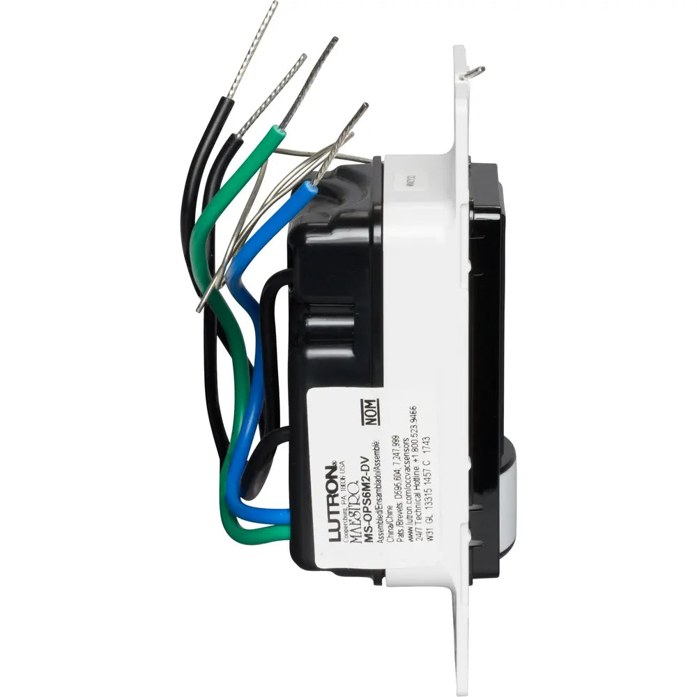 LUTRON Lutron MS-OPS6M2-DV-BL Maestro Occupancy Sensor Switch 6A (180 Degree)