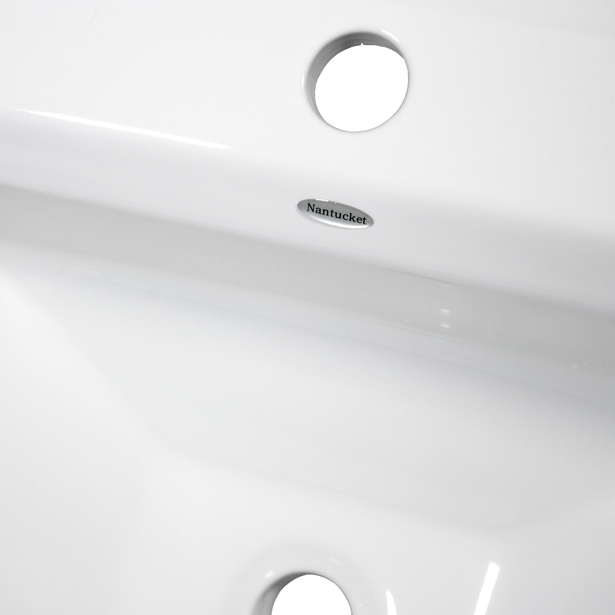 NANTUCKET SINKS Nantucket Sinks DI-2320-R1 23 Inch Rectangular Drop-In Ceramic Vanity Sink (23 Inch)
