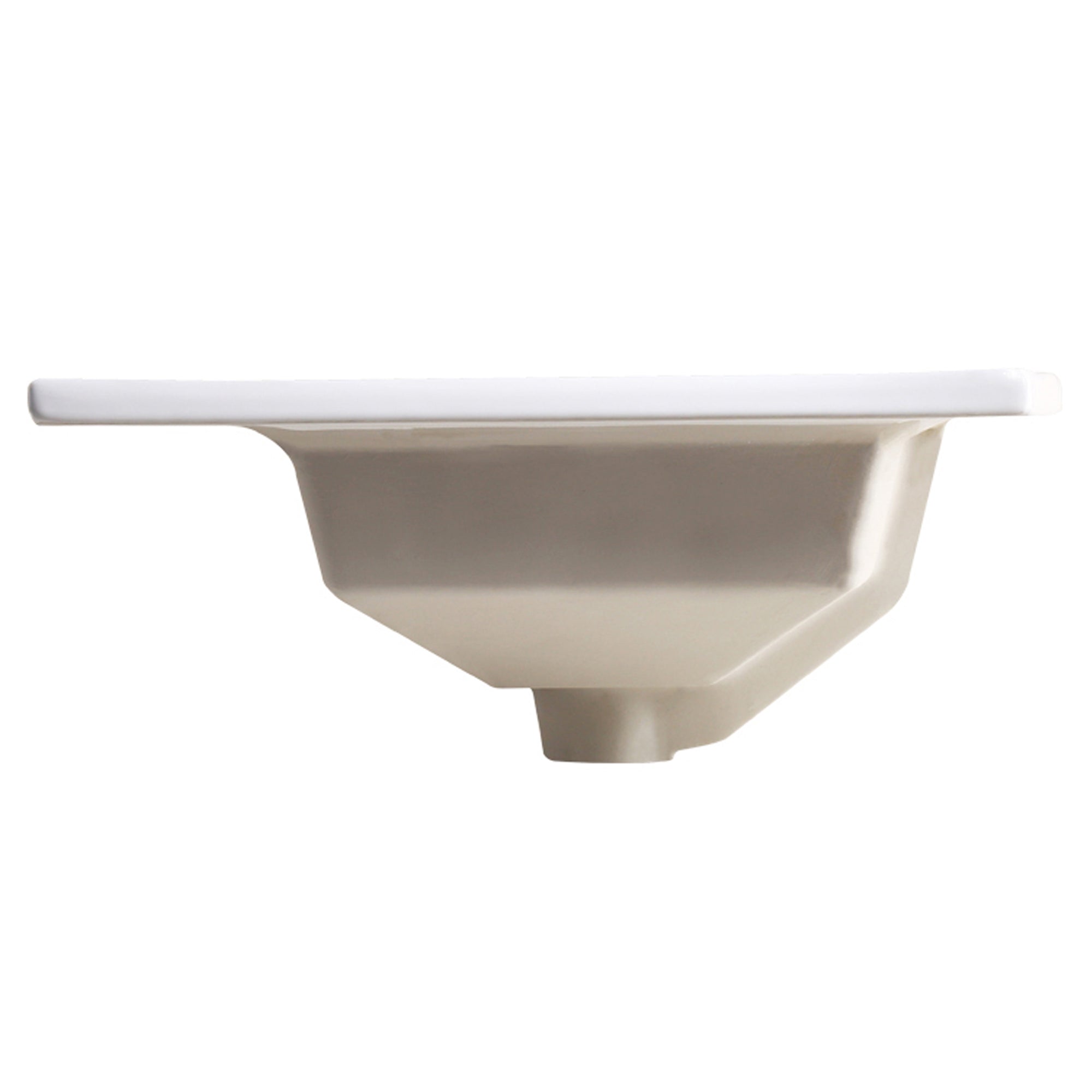 NANTUCKET SINKS Nantucket Sinks DI-2320-R1 23 Inch Rectangular Drop-In Ceramic Vanity Sink (23 Inch)