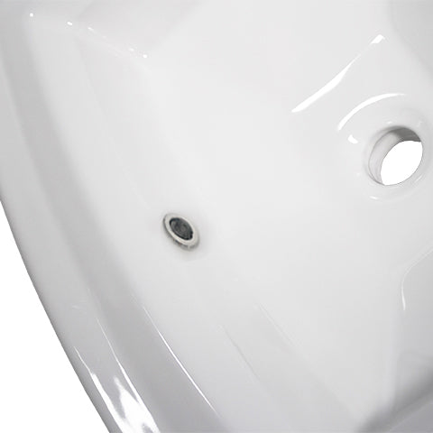 NANTUCKET SINKS Nantucket Sinks DI-2320-R1 23 Inch Rectangular Drop-In Ceramic Vanity Sink (23 Inch)