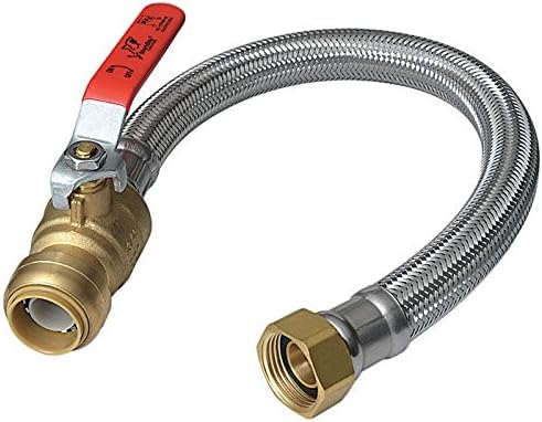 SHARKBITE Sharkbite U3088FLEX18BVLF Flexible Water Heater Connector 3/4 in x 3/4 in FIP x 18 in