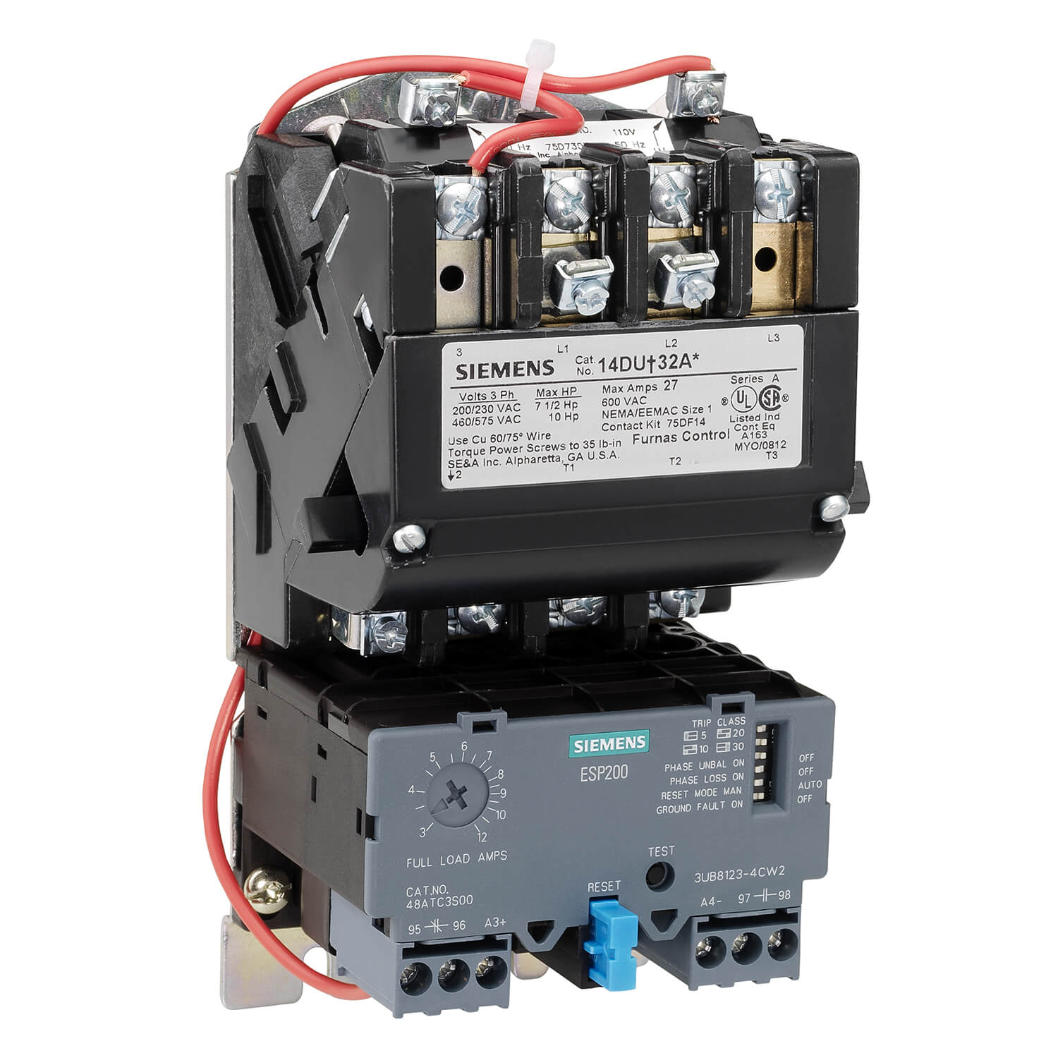 SIEMENS Siemens 14FUF32AJ Starter Fvnr 45A (Size 2) Replacement 75D73070J