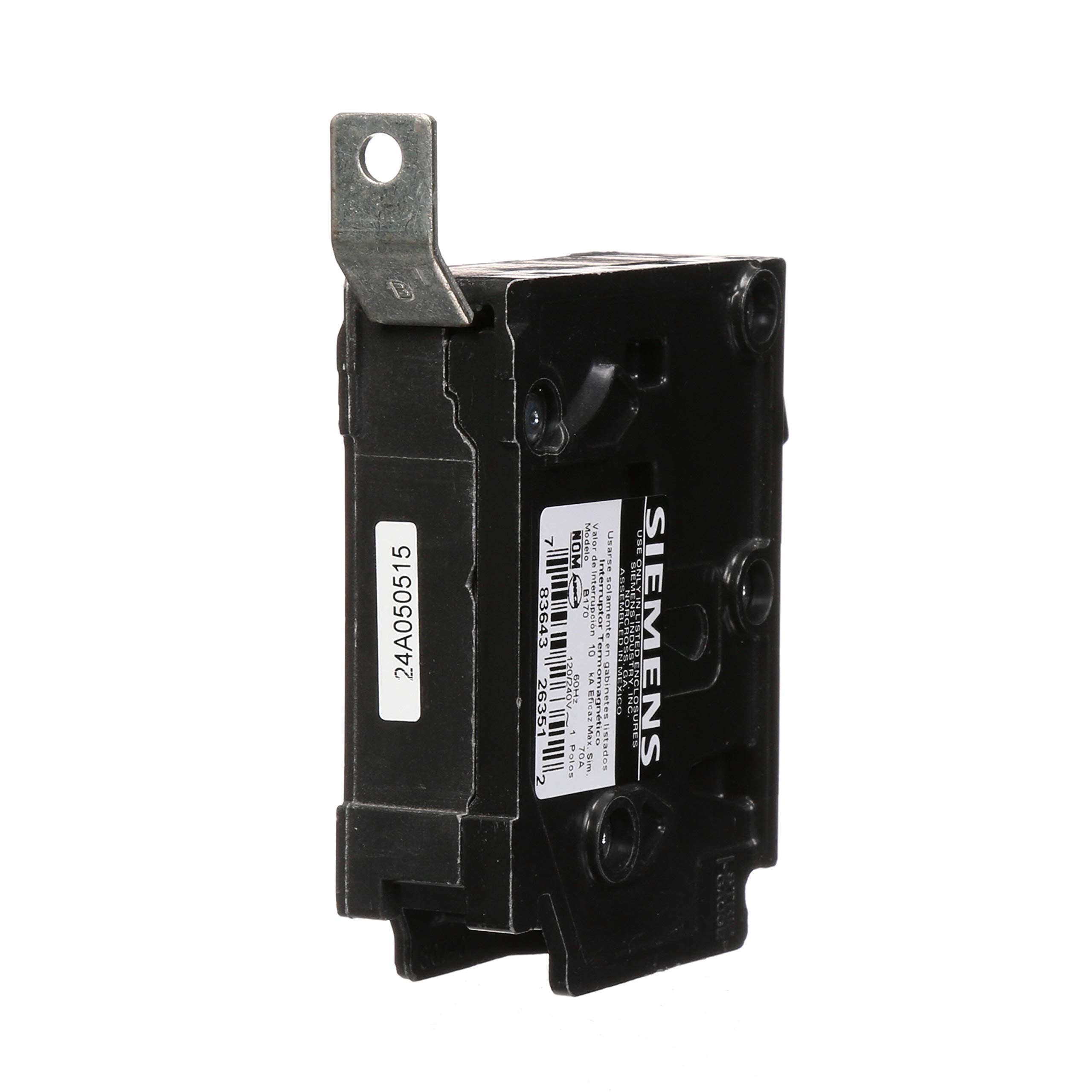 SIEMENS Siemens B170 Low Voltage Molded Case Circuit Breaker 70 A (1 Pole) BL170