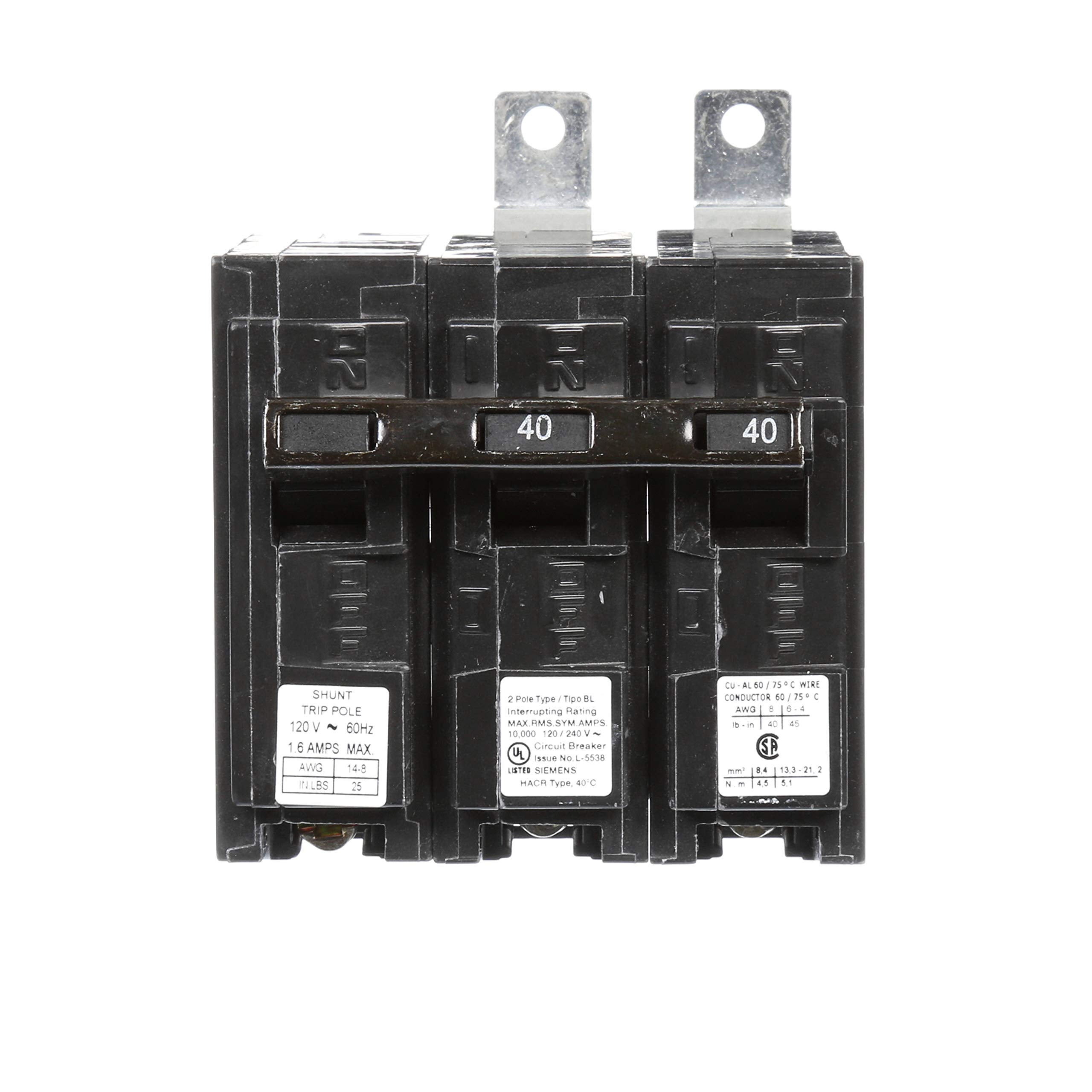 SIEMENS Siemens B24000S01 2-Pole molded case circuit breaker 40 Amp (Bolt-On)