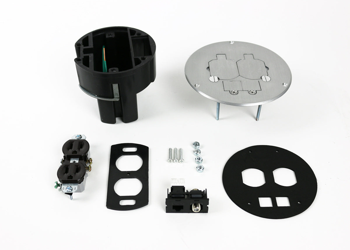 WIREMOLD Wiremold 863DPCOMAL Series Dual Service Floor Box 15A 125V (5-3/4 in x 3-1/2 in) 798009