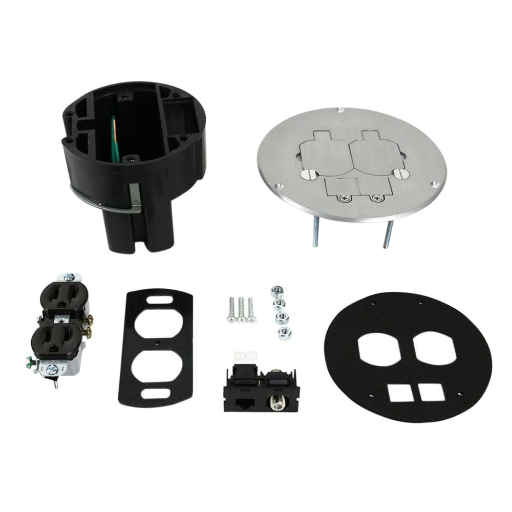 WIREMOLD Wiremold 863DPCOMAL Series Dual Service Floor Box 15A 125V (5-3/4 in x 3-1/2 in) 798009