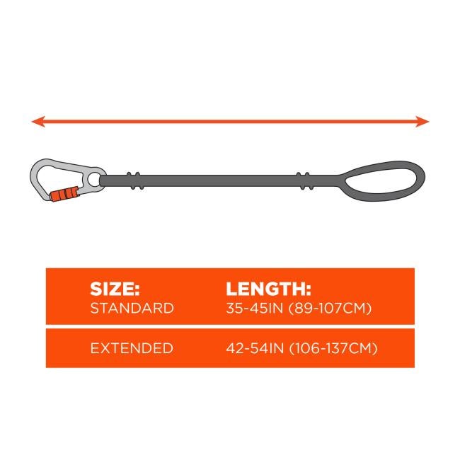 ERGODYNE Ergodyne 19012 Squids 3100 Tool Lanyard (Standard and Extended) E5719012