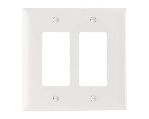 LEGRAND Legrand TPJ262-W Trademaster Junior Jumbo Standard Wallplate 2-Gang